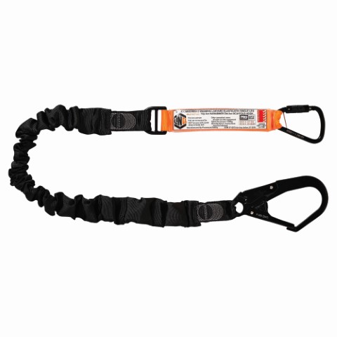 LINQ WEBBING LANYARD ELASTIC SNG LEG 1X KARABINER 1X SCAFF HOOK